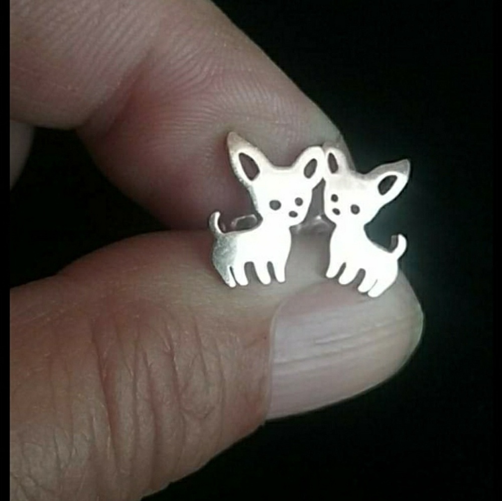 Stainless Steel Chihuahua earrings